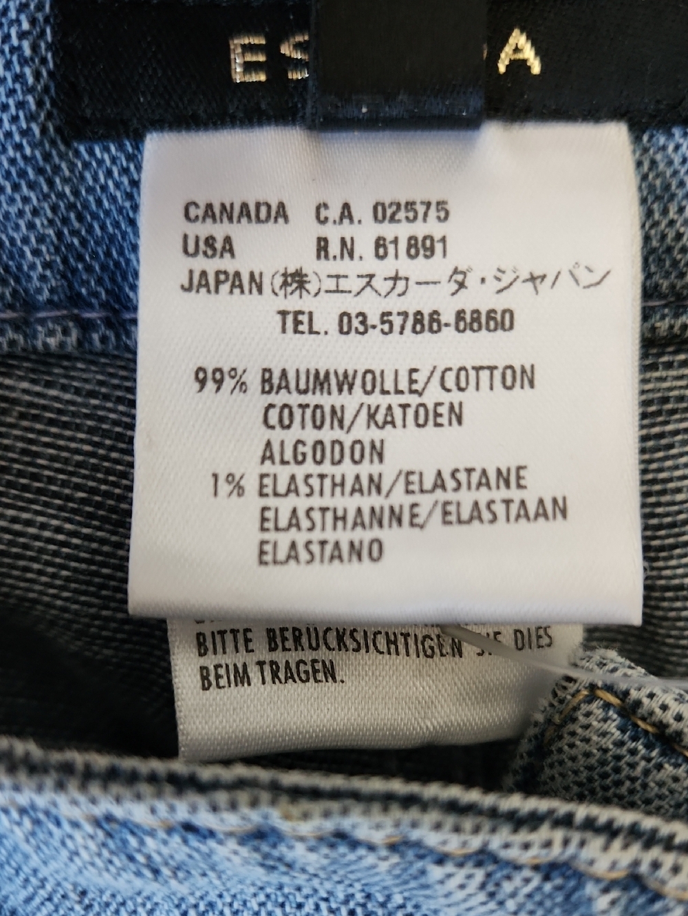 Escada Flare Leg Denim Medium Wash Jeans Size 36/US 6 - Picture 8 of 10